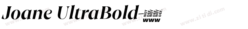 Joane UltraBold字体转换